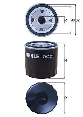 Mahle oc21 oil filter fits - oil,