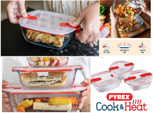 Glass containers food vented - food,