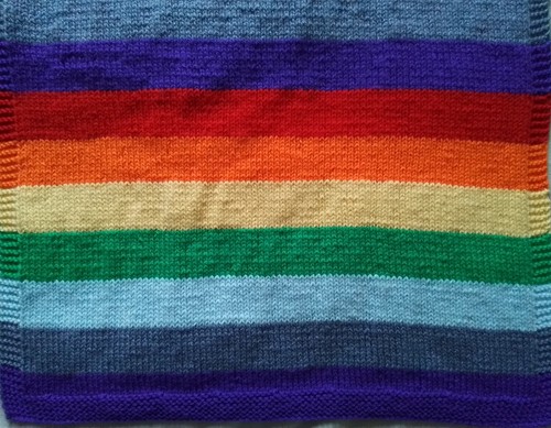 Rainbow baby blanket hand - blanket.,