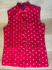 Red sleeveless Indian evening