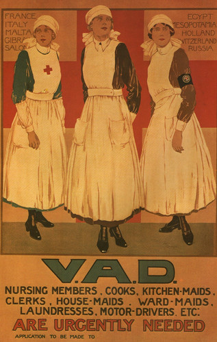 Red cross recruiting poster - cross,