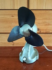 Vintage GEC 8" Rubber bladed electric desk fan 1950s futuristic art deco