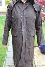Waxed Cotton Coat. Mens Large. 