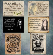 Multi-listing Harry Potter Dumbledore Sirius Black retro metal plaques signs