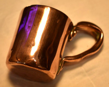 Rare Antique Small Georgian Copper 1/2 Gill Rum Measure Mug