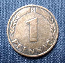 1 Pfennig, West Germany, 1950