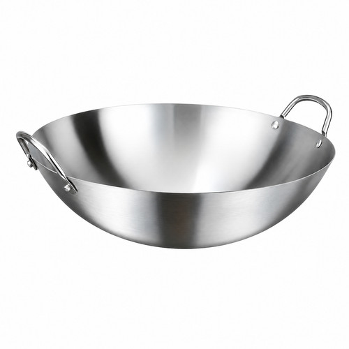 Commercial stainless steel wok - stainless,