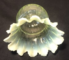 VINTAGE OMBRÉ GREEN GLASS