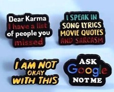 PHRASE Metal Enamel Pin Badge