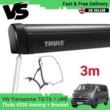 THULE 4200 3m AWNING BLACK + ADAPTER TO FIT VW TRANSPORTER T6 & T6.1 LWB ONLY