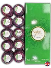 10 Anchor Pearl Cotton Embroidery Crochet Thread ball size N.8 Pastel Multi 1375