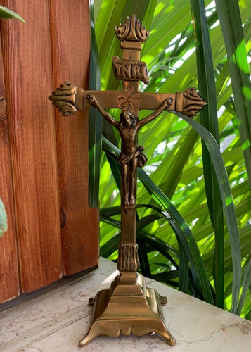 French antique large cross - french,