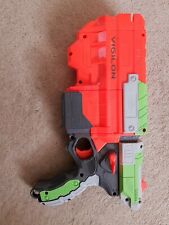 Nerf Gun - Orange Grey & Green Vortex VIGILON Blaster / side arm Shoots Discs