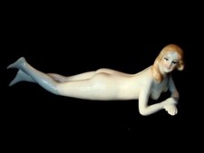 Figurine Bathing Beauty Sexy Naked Art Deco-German Style Art Nouveau Style Porce