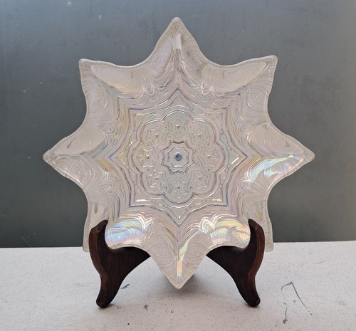Turkish art glass star plate - art,