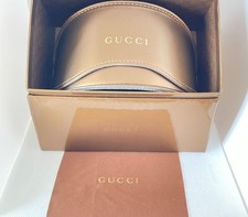 Genuine GUCCI New Design Glasses, Sunglasses Case Gold With Box Full Set