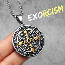 18KGold Silver Saint Benedict