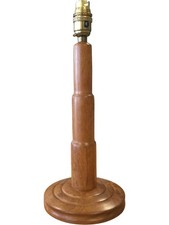 Hand Turned Wooden Table Lamp Base James Snodgrass Woodturner Scotland 35cm