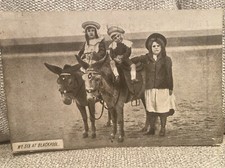 Old postcard Donkeys Blackpool