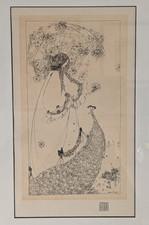 Jessie M King - The Little Princess & The Peacock (Studio Print)