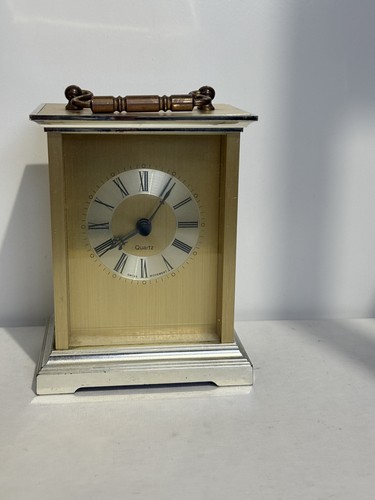 Vintage brass carriage clock - brass,