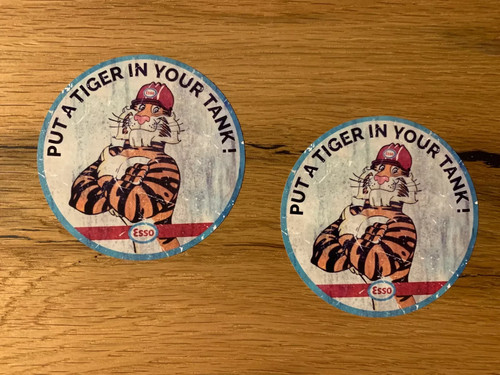 Esso tiger sticker - tiger, stp