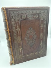 Large Antique Holy Bible Illustrated C1860 William Collins & Queen’s Printer