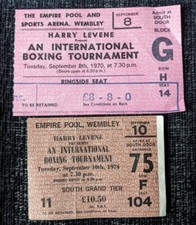 Boxing Ticket Stubs Joe Bugner vs Chuck Wepner (ringside) + Bugner vs Ahumada