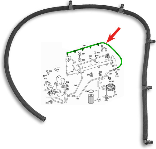 Fuel overflow leak off hose - fuel,