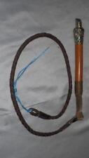 Vintage Malacca Cane Beagler/Dog Hunt Whip With Lash- Whistle Top - 20cm