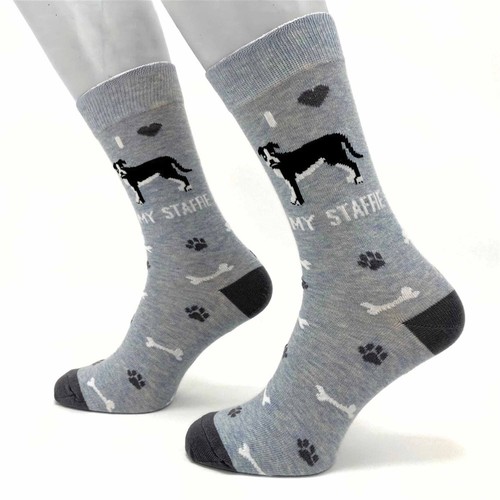 Heart staffie socks - heart, my
