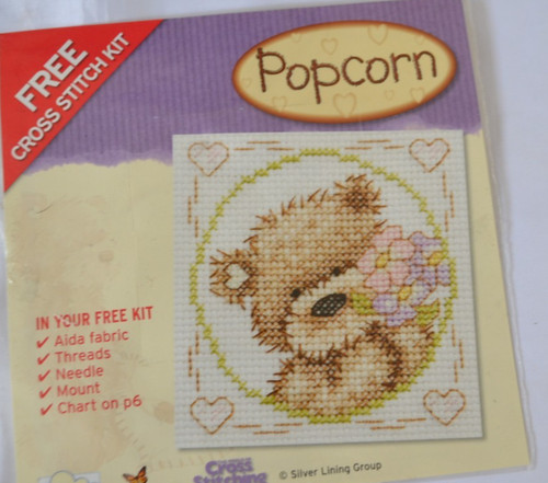Cross stitch kit popcorn - stitch,