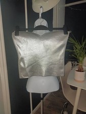 Zara Silver Bandeau Top Size M