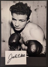 Jake LaMotta Signed & Mounted Page - Raging Bull, The Bronx Bull