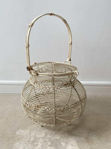 Vintage french wire egg basket - french,