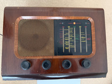 PYE Valve Radio Vintage 1950s Brown Wooden Case - untested
