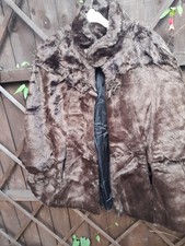 vintage fur cape coat m/l