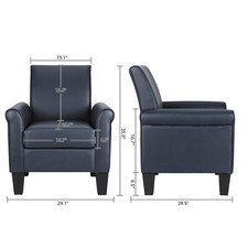Faux Leather Accent ArmChair
