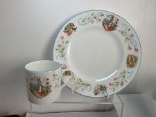 RARE WEDGWOOD BEATRIX POTTER PETER RABBIT BONE CHINA MUG AND PLATE
