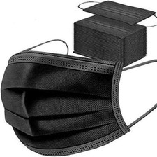 Black disposable 3 ply - x,