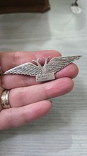 Very Rare British R.A.F. Pilot's Wings For Service In Abadan Iran Badge/Pin WW2 