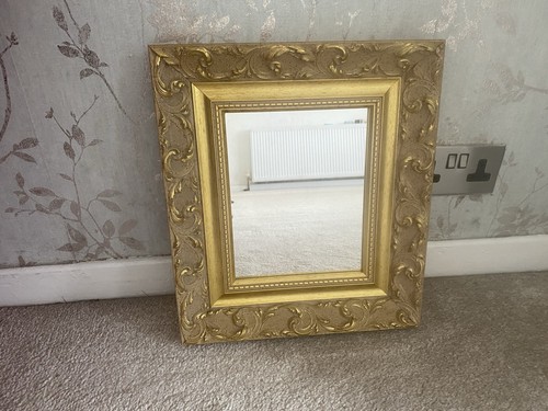 Ornate gold framed wall mirror - gold,