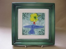 Vintage Ceramic Picture / Wall Tile by Cliff Nevin Jones ~ Hummingbird ~Wall Art