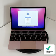 Apple MacBook 12" (2016) | Intel m3 | 8GB RAM | 256GB SSD | Rose Gold | Grade B