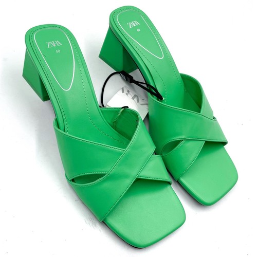 Zara sandals green criss - green, cross