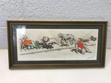 Vintage Signed Boris O'Klein Dirty Dogs of Paris Etching O 'Liberte Chein  Frame