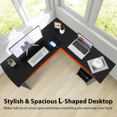 Shaped corner computer - corner, desk