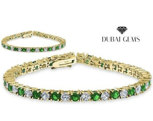 Yellow gold finish - gold, green