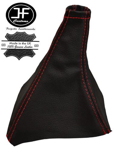 Red stitch leather gear gaiter - stitch,