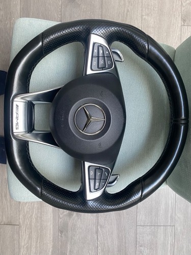 Mercedes steering wheel black - mercedes,